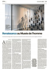 Pour Le Monde, Réouverture du Musée de l'Homme