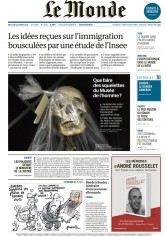 Pour Le Monde, Une du 14 octobre 2015